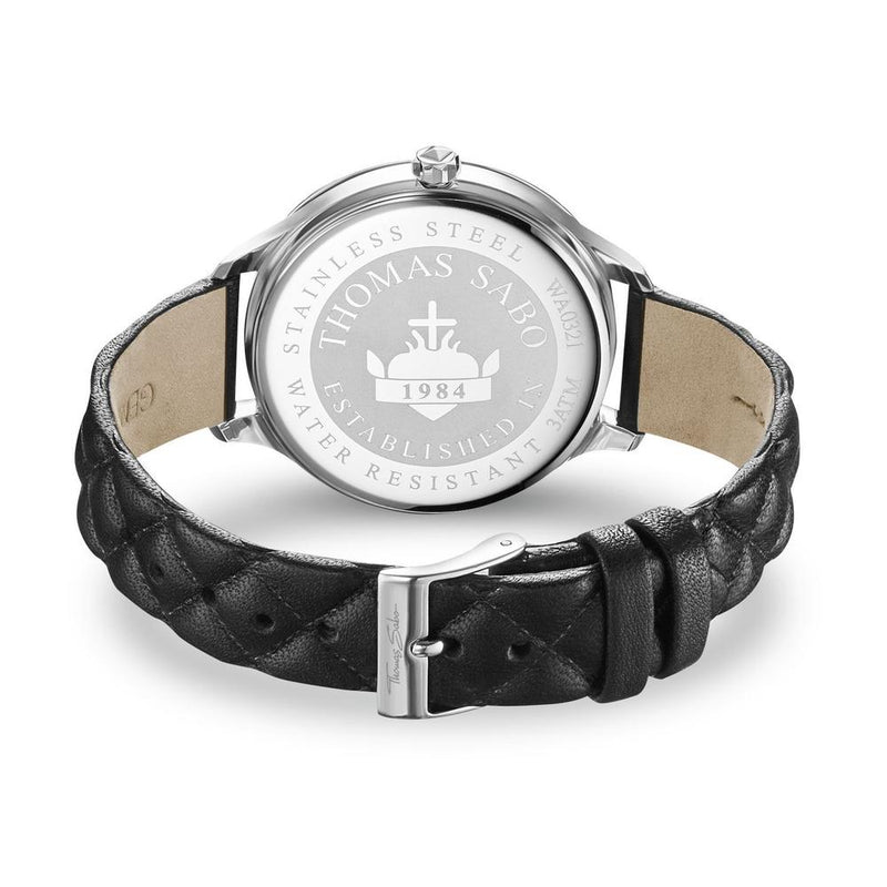 Thomas Sabo Pyramid Black Leather Black Dial Womens Watch