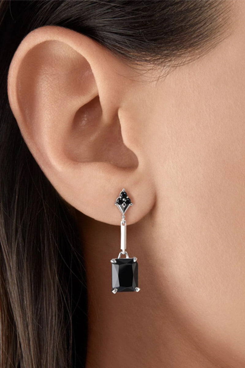 Thomas Sabo Earring Black Stone Silver