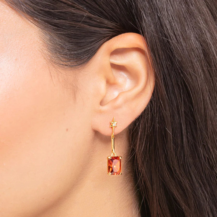 Thomas Sabo Earrings Orange Stone TH2115CHY