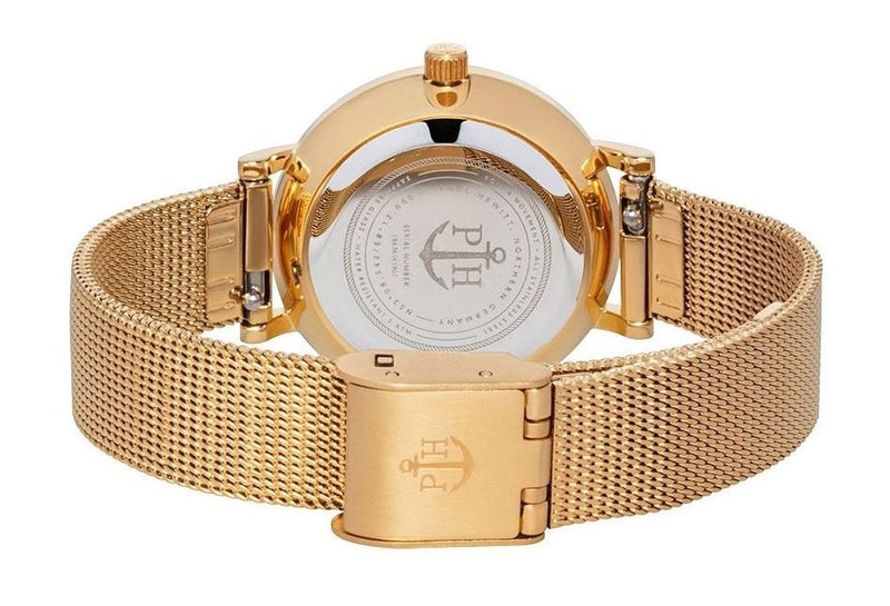 Paul Hewitt Modest White Sand Gold Mesh Watch