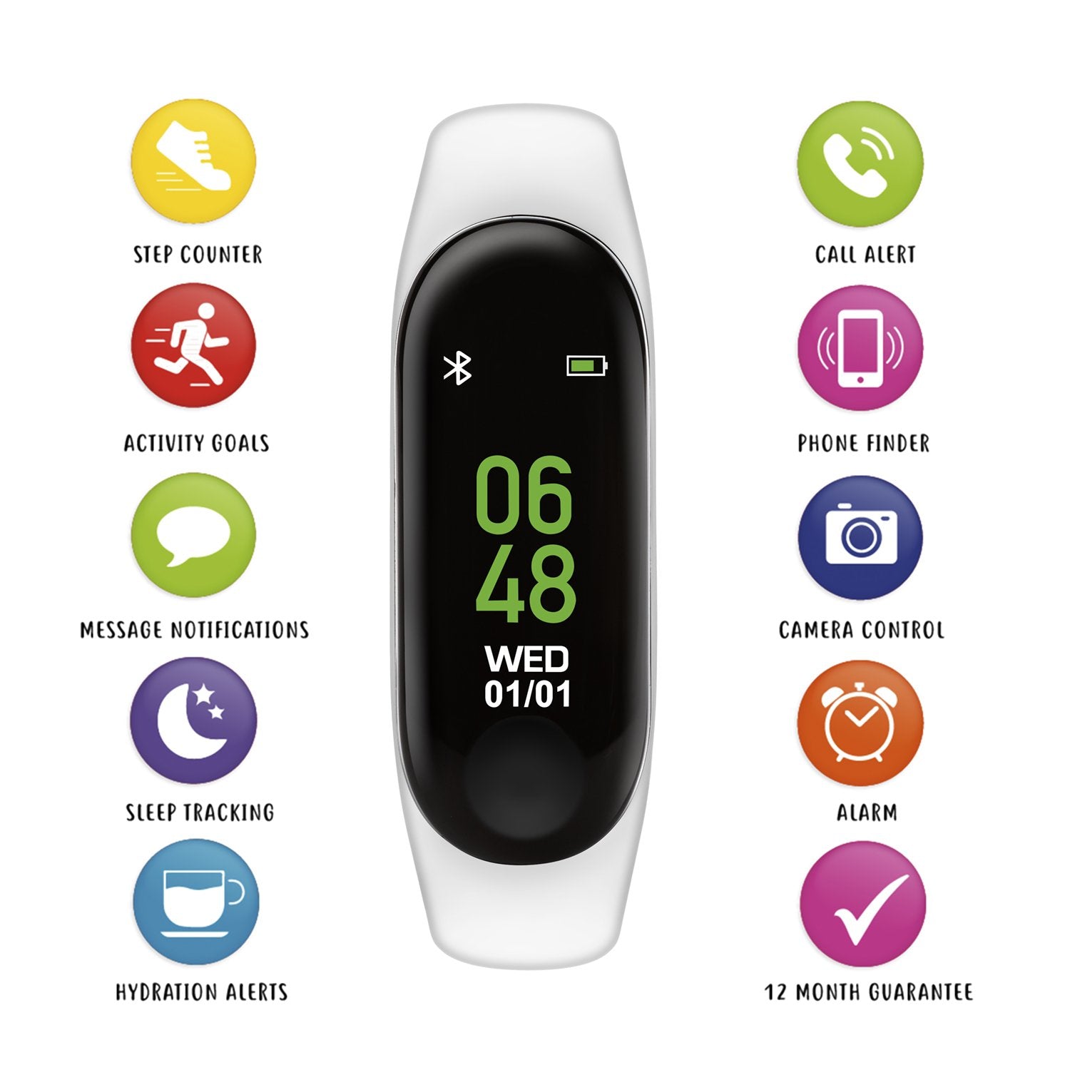 Tikkers Activity Tracker in White TKS01-0010