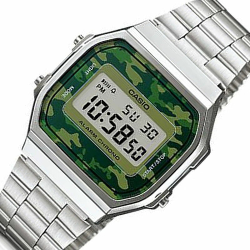 Casio Retro Digital Camouflage Alarm Unisex Watch