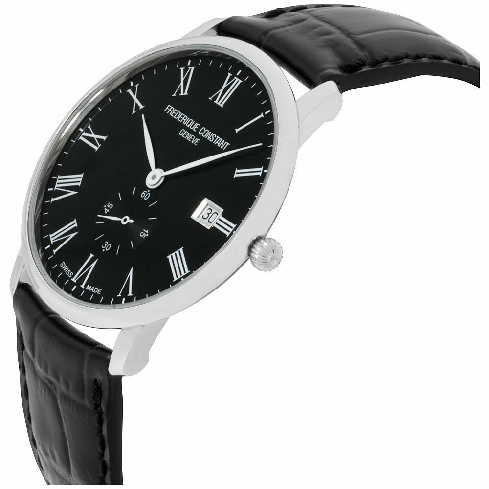 Frederique Constant Slimline Black Dial Mens Watch