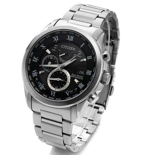 Citizen Eco-Drive Radio Controlled Perpetual Calendar World Time At9080-57E Mens Watch