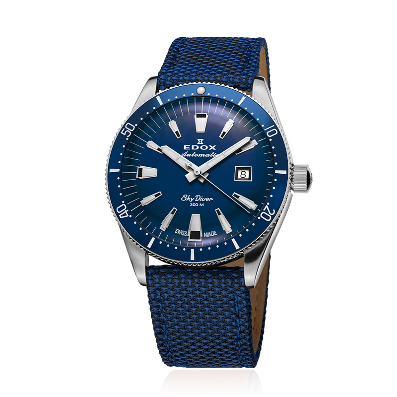 Edox Skydiver Automatic Blue Dial Men's Watch 801263BUMBUIN