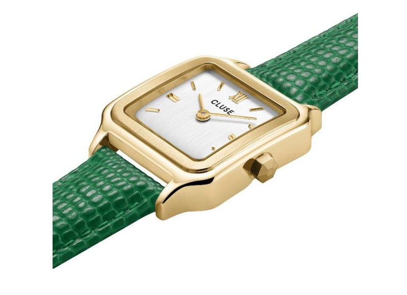 CLUSE Gracieuse Petite Gold/Emerald Green Lizard Leather CW11803