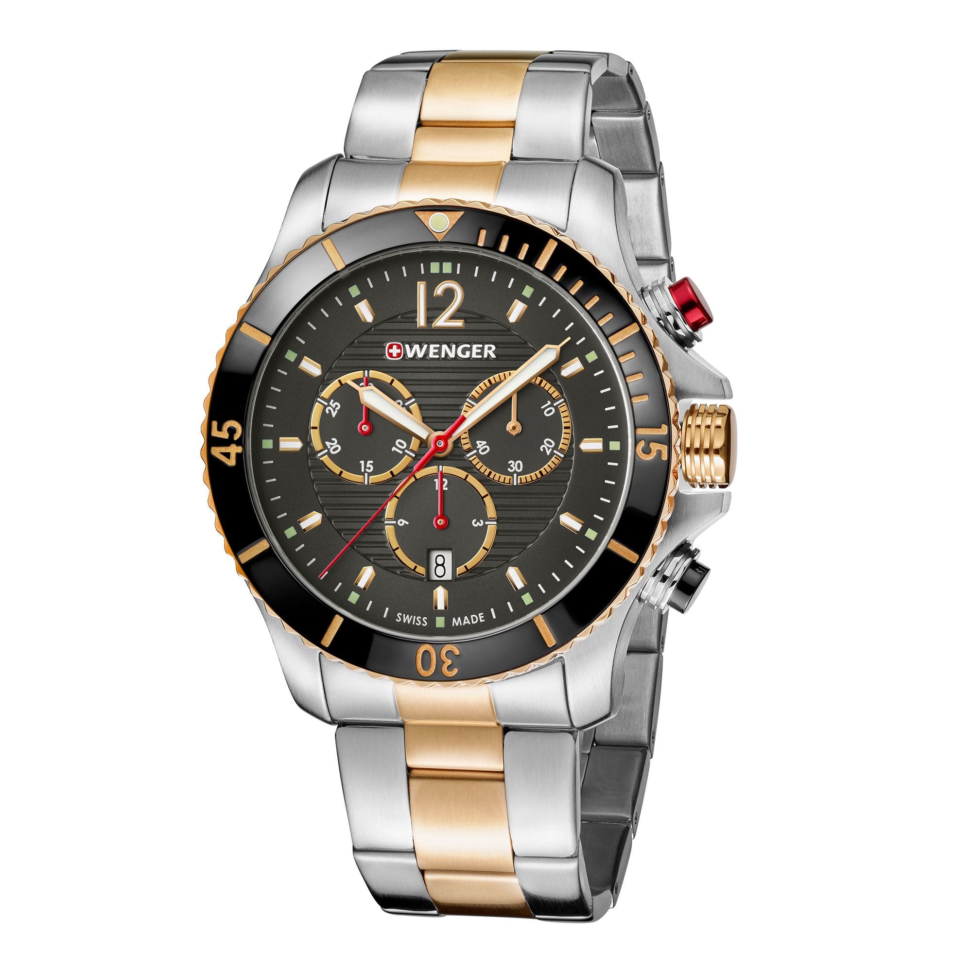 Wenger Seaforce Chrono Grey Dial Two Tone Stainless Steel Watch 01.0643.113