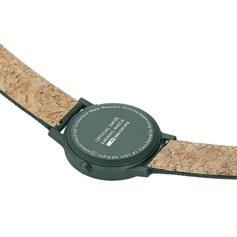 Mondaine Novelties Essence Green textile Watch MS1.41160.LF