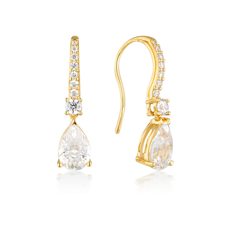 GEORGINI ICONIC BRIDAL ELIZABETH EARRINGS GOLD