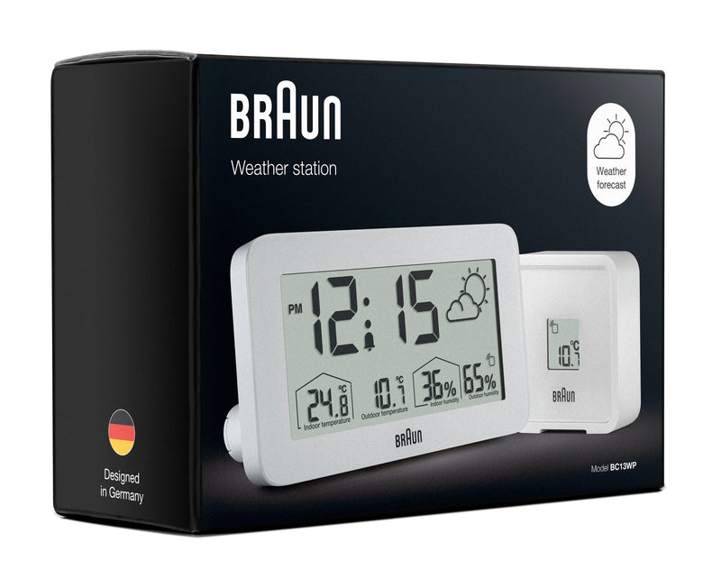 Braun Digital Weather Station Clock White