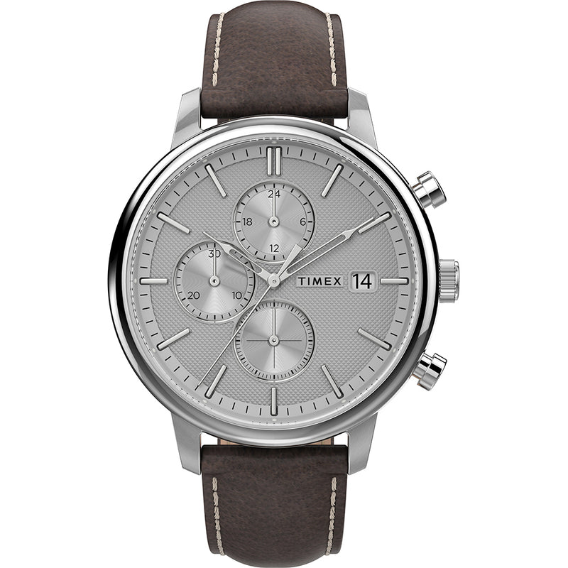 Timex Chicago Chronograph Brown Leather Men's Watch TW2U38800