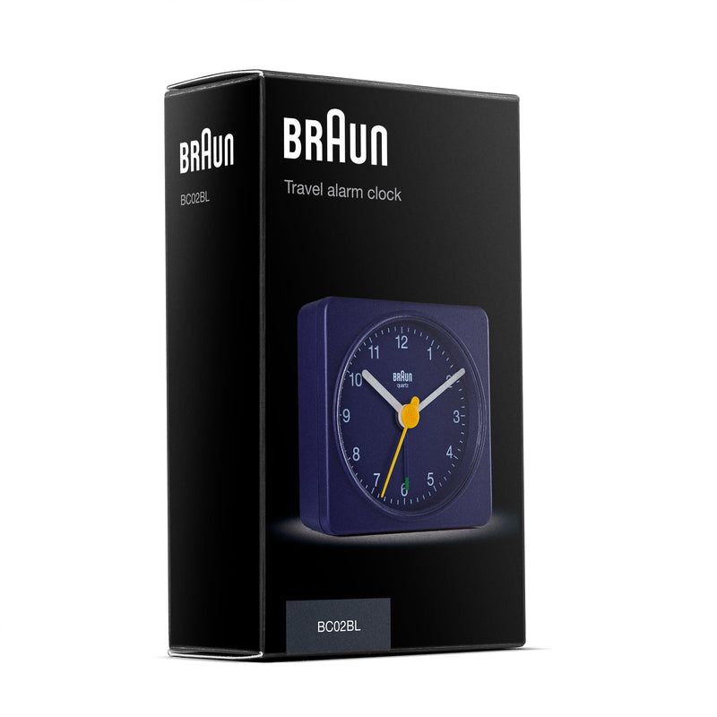 Braun Classic Travel Analogue Alarm Clock Blue