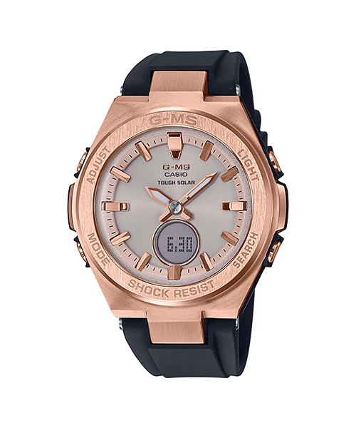 G-MS Rose Gold Solar Womens Watch MSGS200G-1A