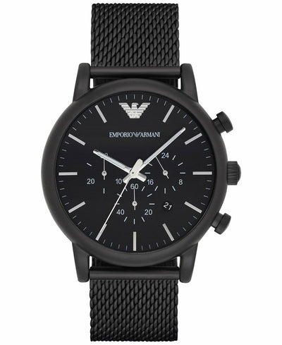 Emporio Armani Men's Black Dial Watch AR1968 for Timeless Elegance