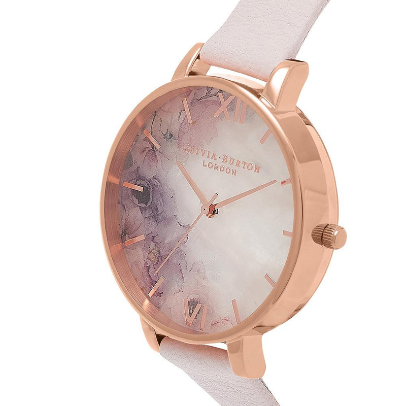 Olivia Burton Semi Precious Rose Gold Blossom Watch - Gold