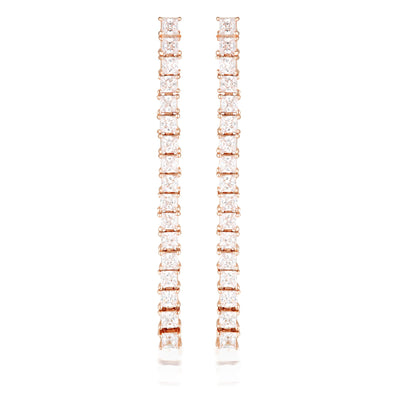 GEORGINI ICONIC BRIDAL VERA EARRINGS ROSE GOLD