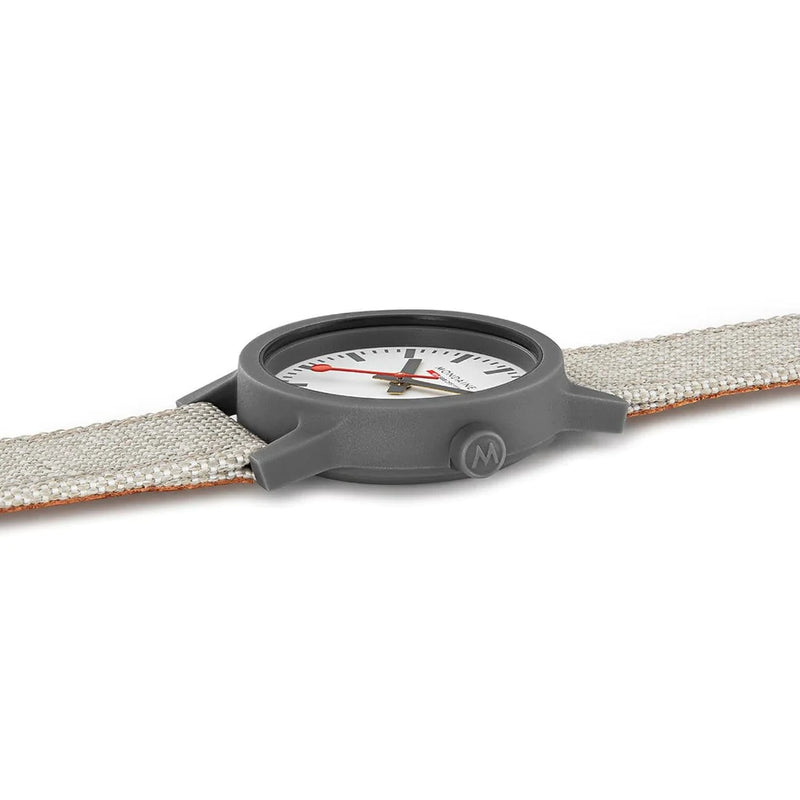 Mondaine Essence Quartz  Grey White Dial Watch