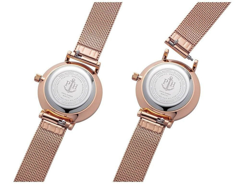 Paul Hewitt Modest White Sand RG Mesh Watch