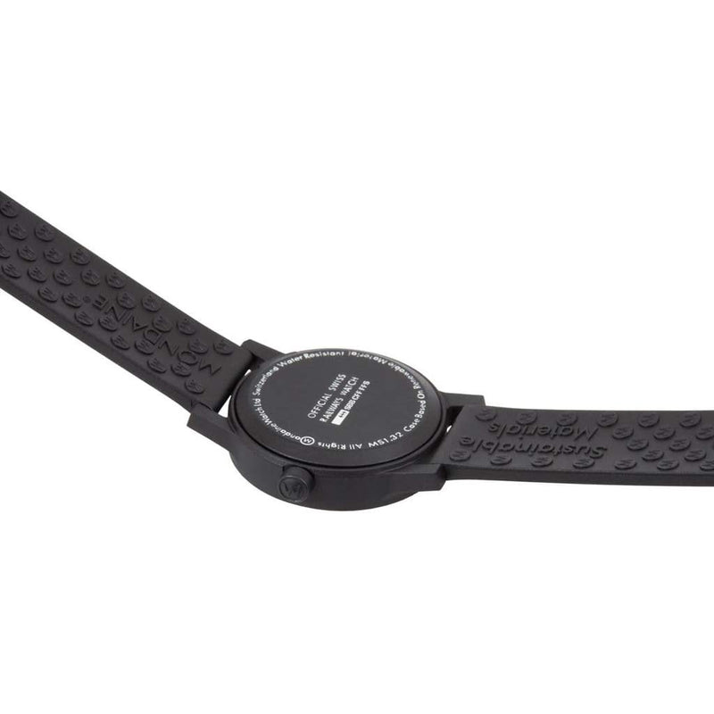 Mondaine Essence Black Dial Rubber Strap Watch MS1.32120.RB