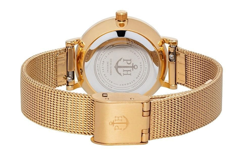 Paul Hewitt Modest Blue Lagoon Gold Mesh Watch