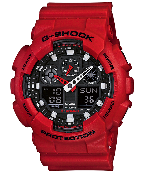 G-Shock Military Red Men's Watch GA100B-4A