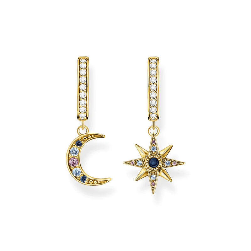 Thomas Sabo Hoop Earrings Royalty Star & Moon