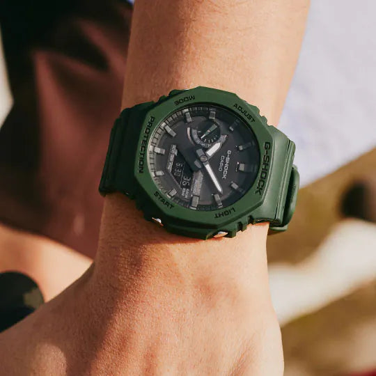 G-Shock CasioOak GAB2100-3A Green Watch with Smartphone Link and Tough Solar