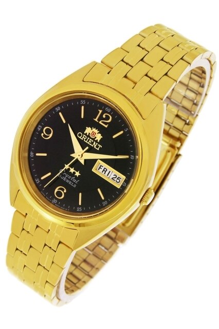 Orient Dress Automatic Gold Numeric Black Dial Mens Watch