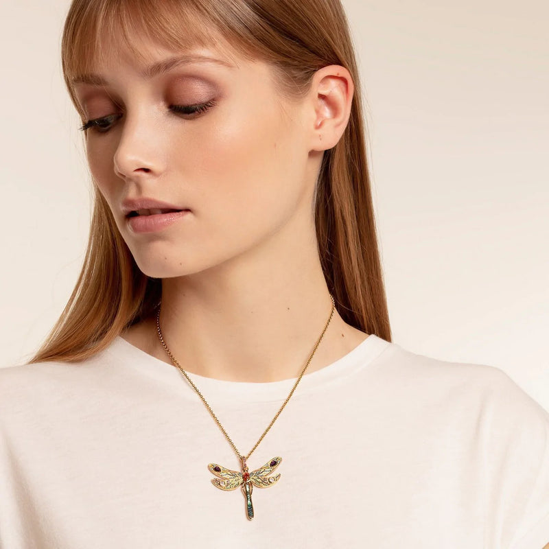 Thomas Sabo Paradise Dragonfly Yellow Gold Plated Pendant