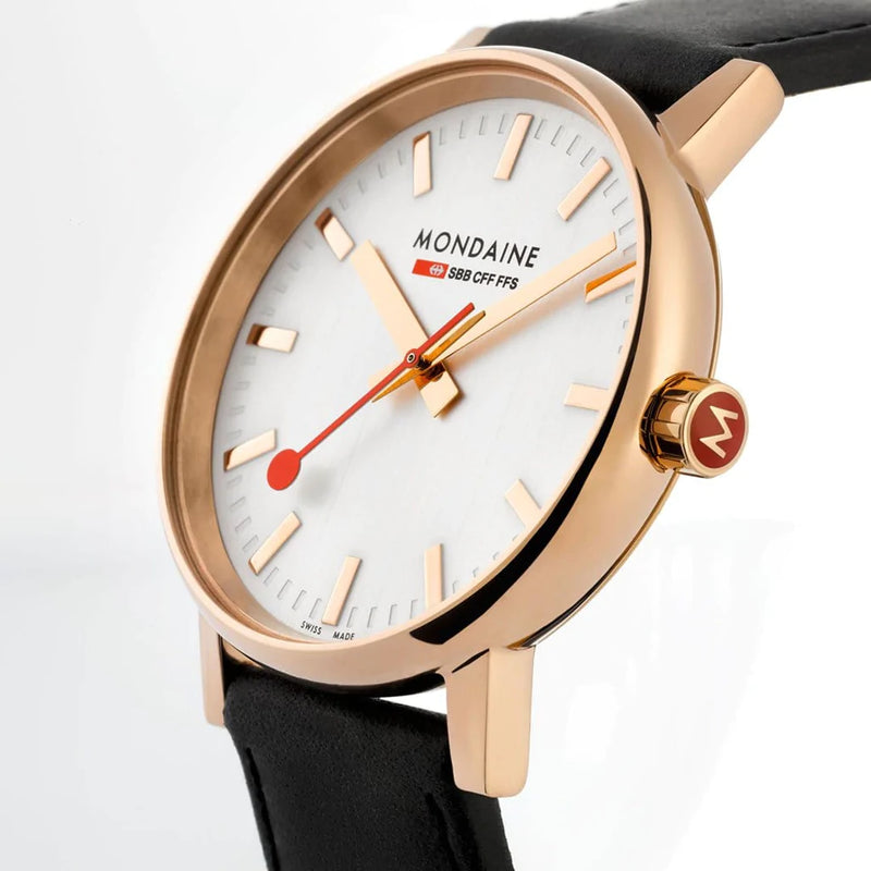 Mondaine Official EVO2 Rose Gold Toned and Black Watch