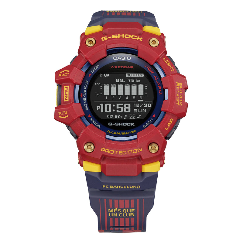 G-Shock G-Squad Blue and Red Resin Band Watch GBD100BAR-4D