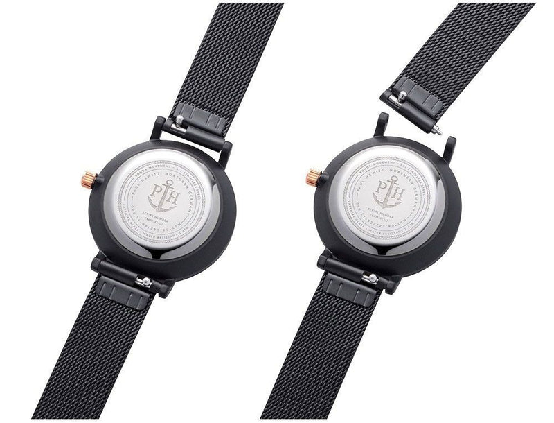 Paul Hewitt Modest Black Sunray Mesh Watch