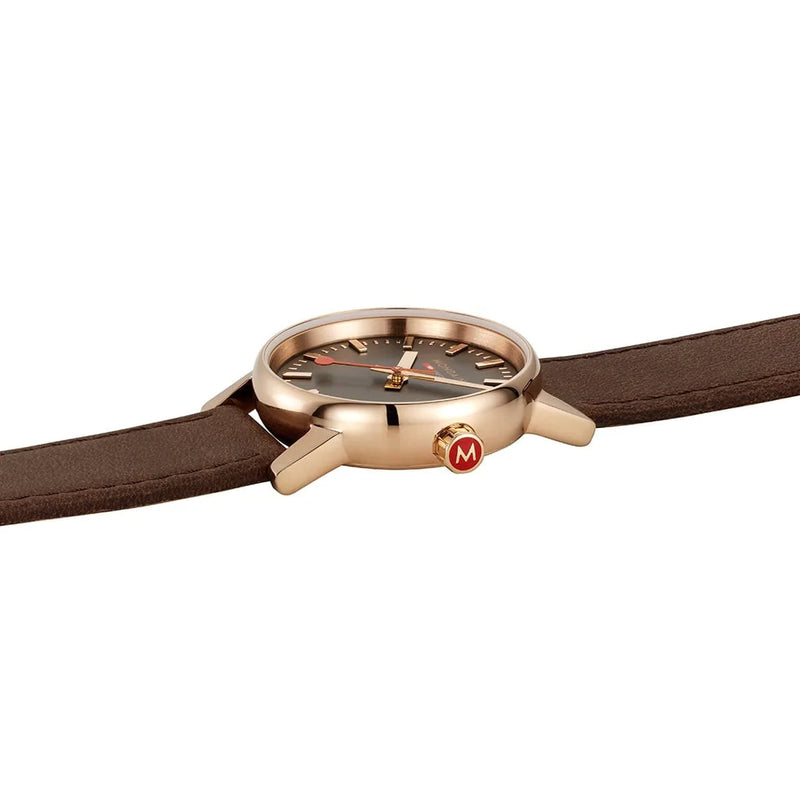 Mondaine Official EVO2 Rose Gold Toned and Brown Watch