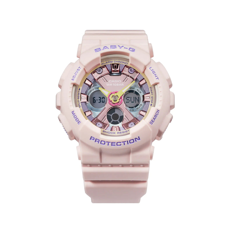 Baby-G Digital Analog Pink Resin Band Watch BA130PM-4A