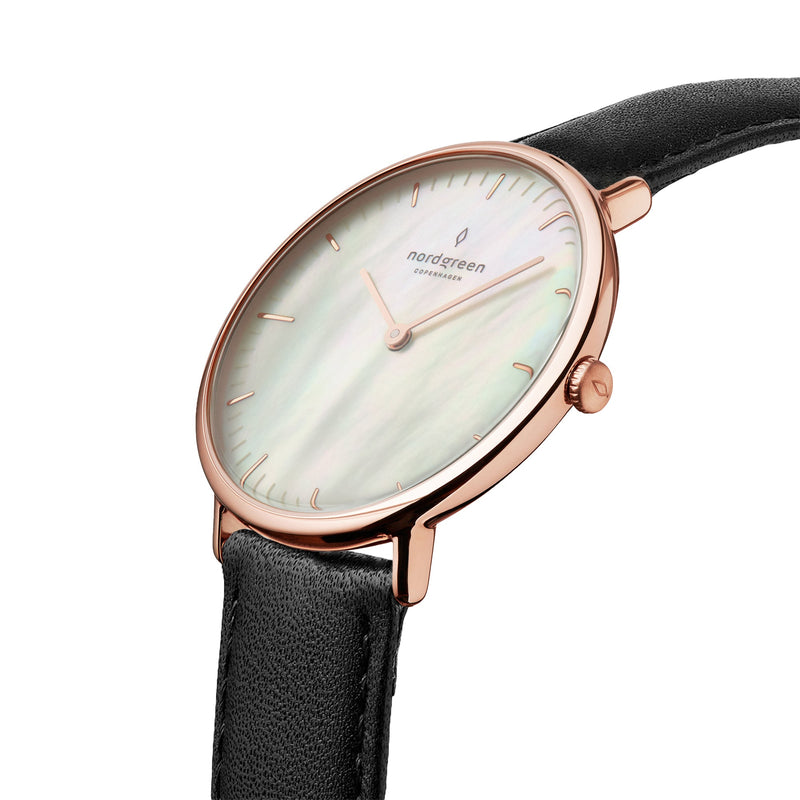 Nordgreen Native 28mm Mother of Pearl Gold Watch