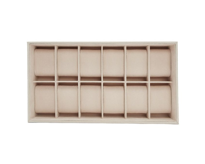 Wolf Vault 12PC Watch Tray Insert Beige 436570