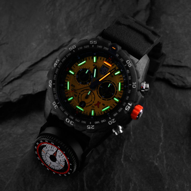 Luminox Bear Grylls Yellow Dial Black Strap Watch XB.3745