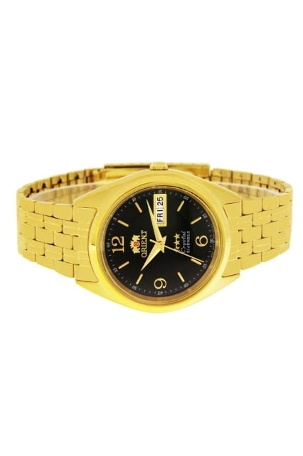 Orient Dress Automatic Gold Numeric Black Dial Mens Watch