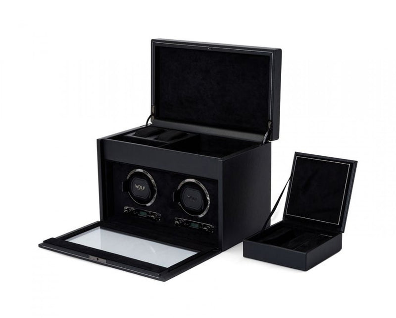 Wolf British Double Watch Winder Black 792202