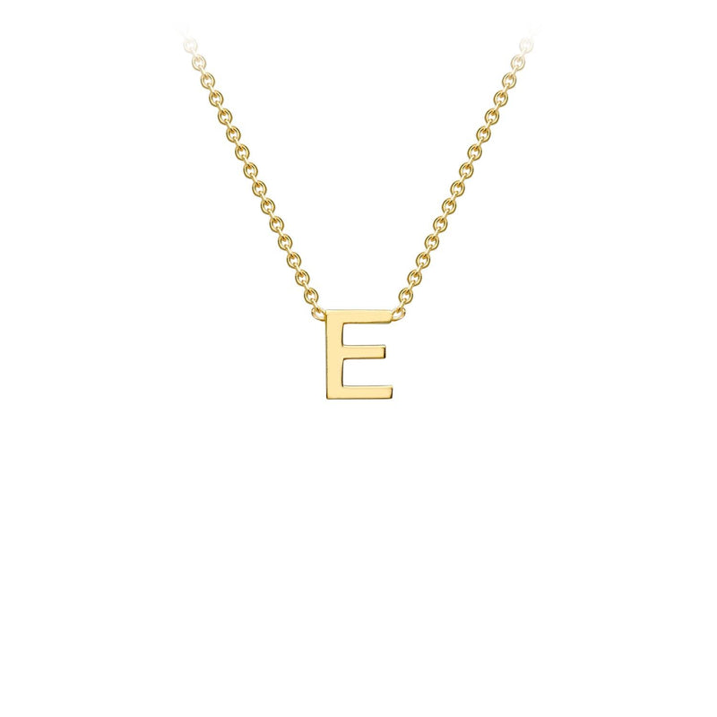 9K Yellow Gold Letter Initial Adjustable Necklace 38cm+5cm