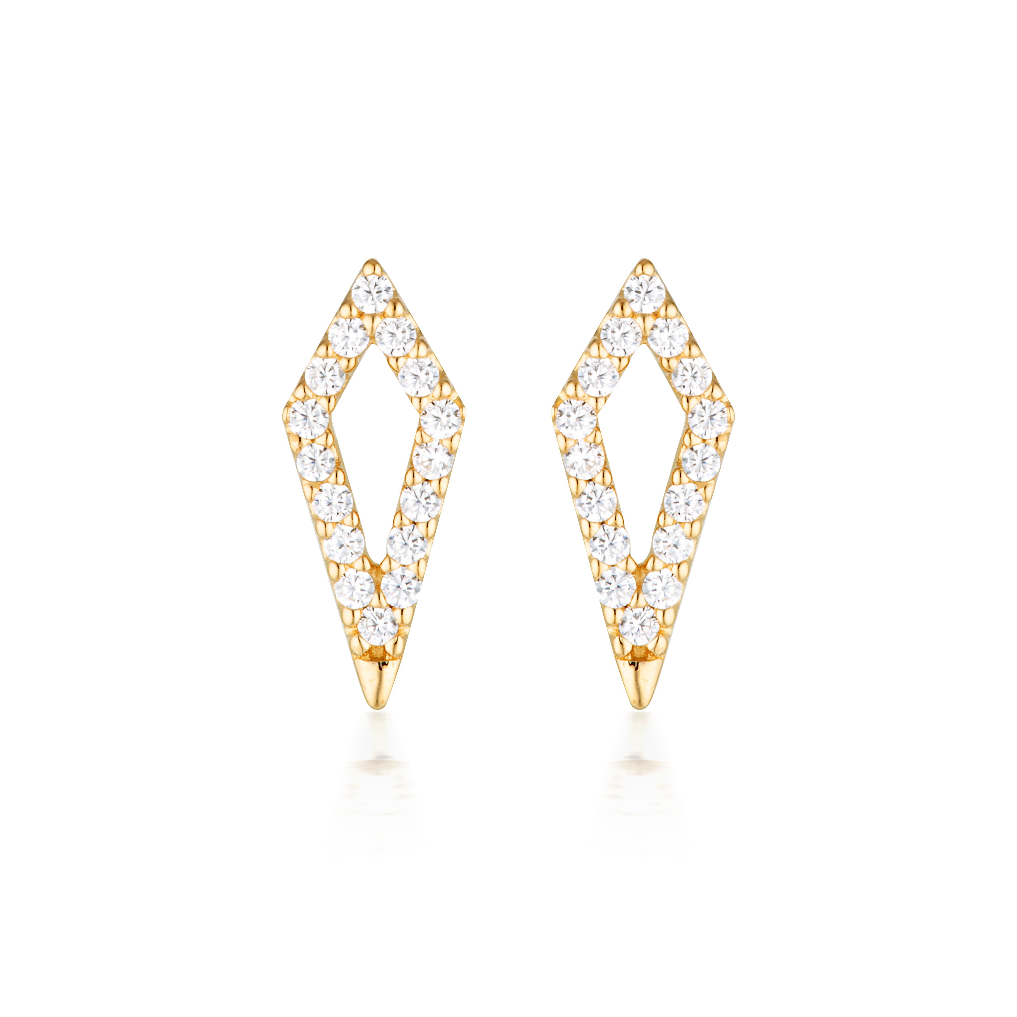 GEORGINI ROCK STAR KITE GOLD EARRINGS