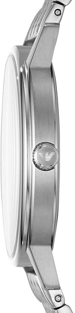Emporio Armani AR80030 Silver Dial Watch and Cufflinks Mens Set