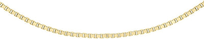 9K Yellow Gold Adjustable Venetian Box Chain 40-45cm