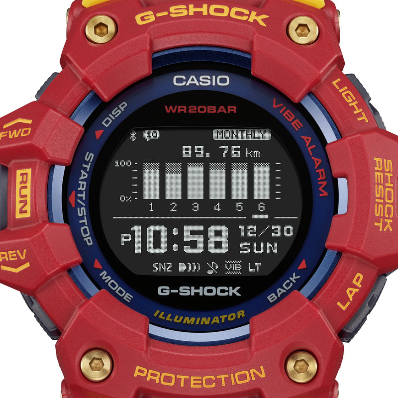 G-Shock G-Squad Blue and Red Resin Band Watch GBD100BAR-4D