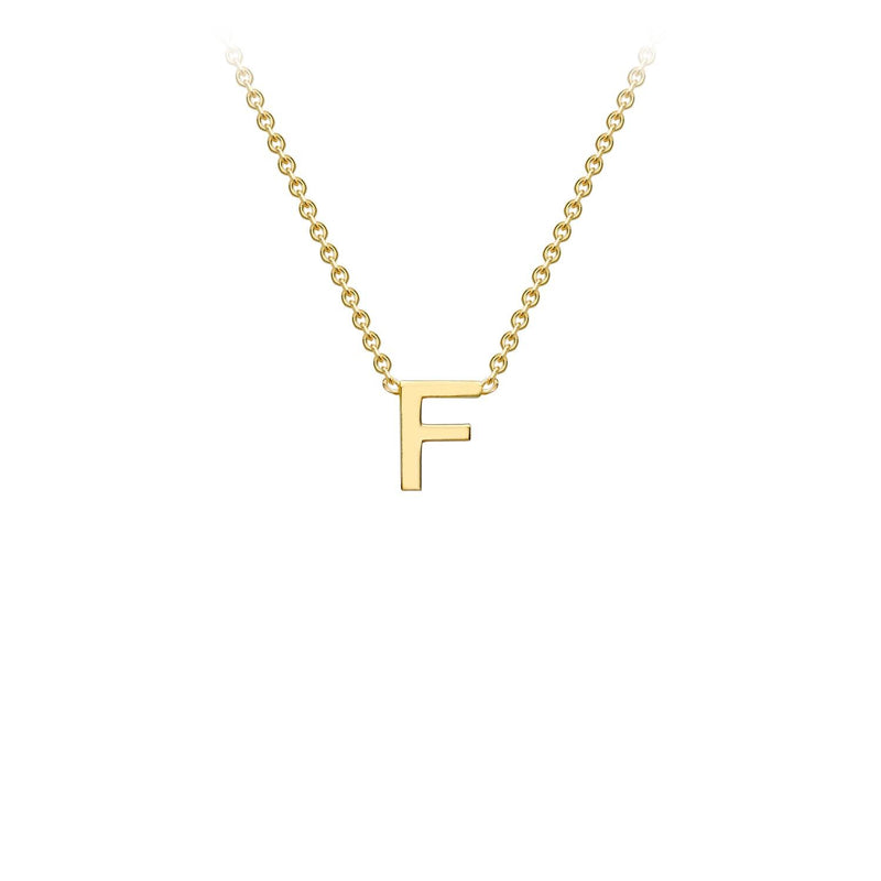 9K Yellow Gold Letter Initial Adjustable Necklace 38cm+5cm