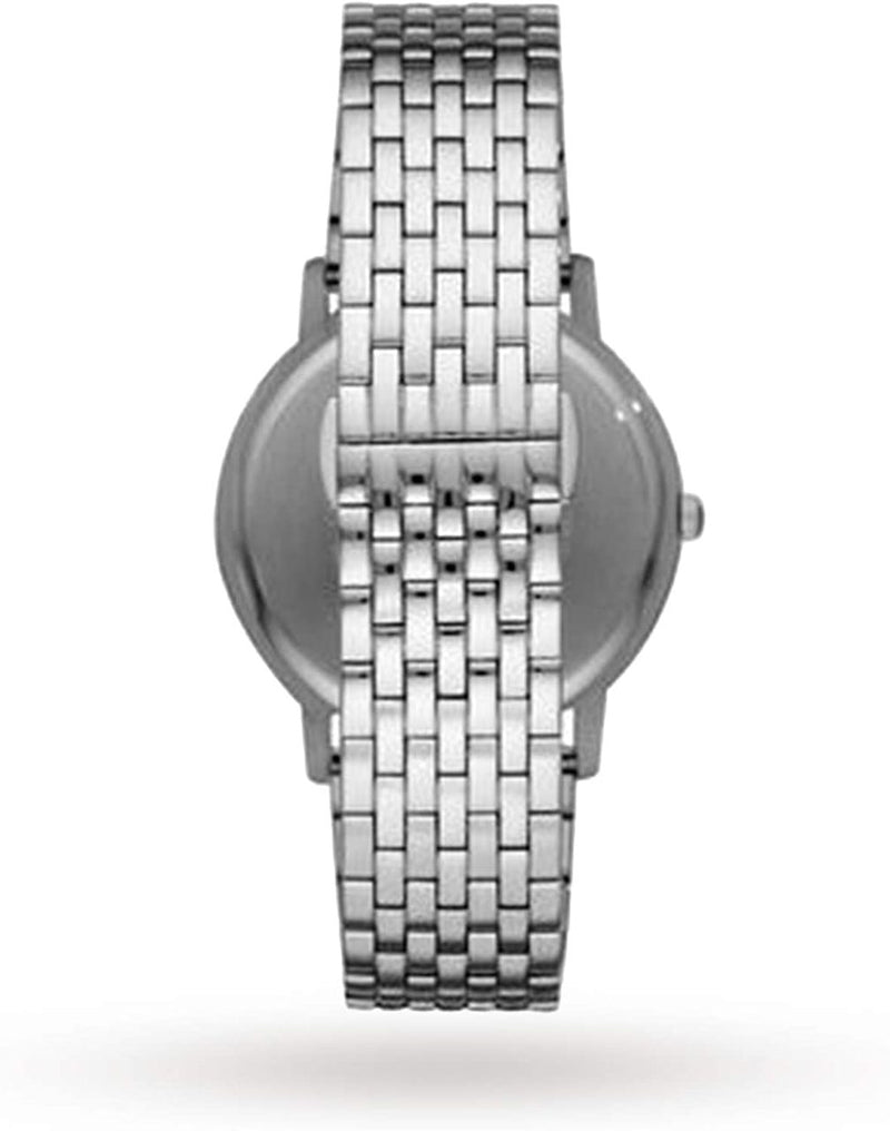 Emporio Armani Silver Watch and Cufflinks Set for Men AR80030
