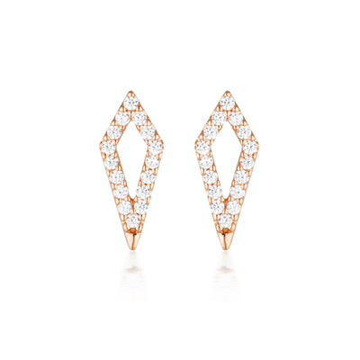 GEORGINI ROCK STAR KITE ROSE GOLD EARRINGS