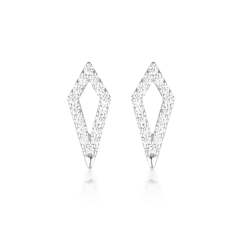 GEORGINI ROCK STAR KITE SILVER EARRINGS