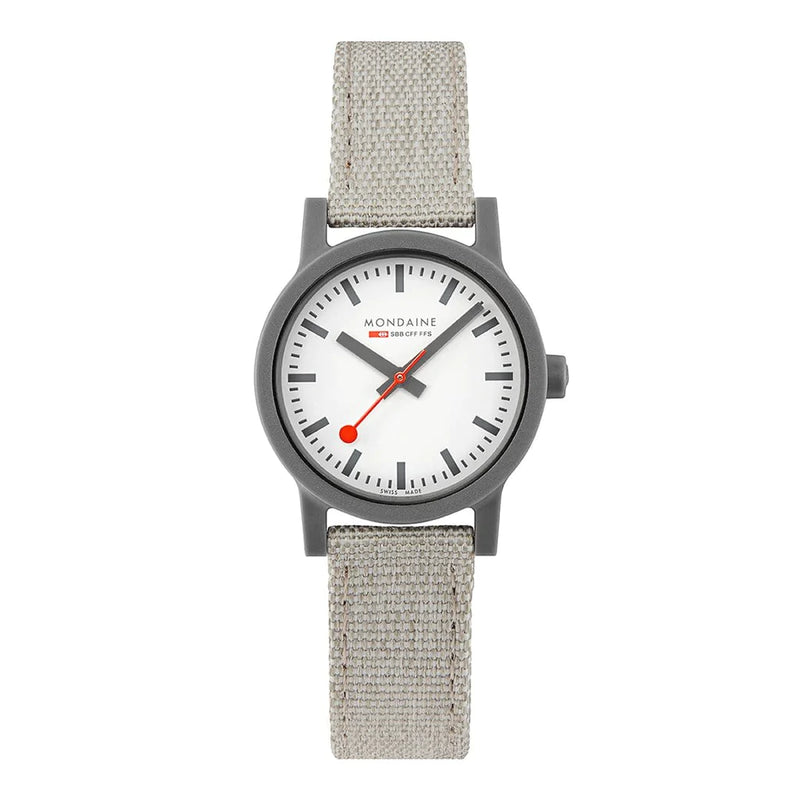 Mondaine Essence Quartz  Grey White Dial Watch