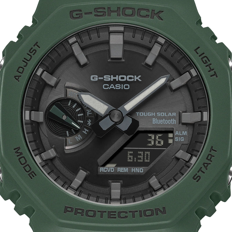 G-Shock CasioOak GAB2100-3A Green Watch with Smartphone Link and Tough Solar